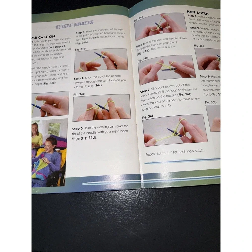 COOL STUFF TEACH ME‎ TO KNIT 2002 Easy to follow instructions Knitting Crafts